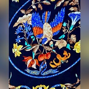 Hermes Vintage Silk Scarf 3 Cut Pieces/Fabric “Pierre’s d’Orient et d’Occident”